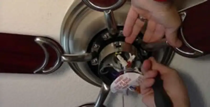 Ceiling fan installation with electrical wiring and mounting by professional electrician in San Jose, CA