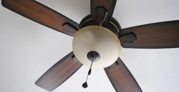 Fully installed ceiling fan with balanced blades and light fixture in San Jose, CA