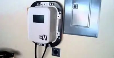 Electric car charger installation with wall-mounted EV charging station in San Jose, CA
