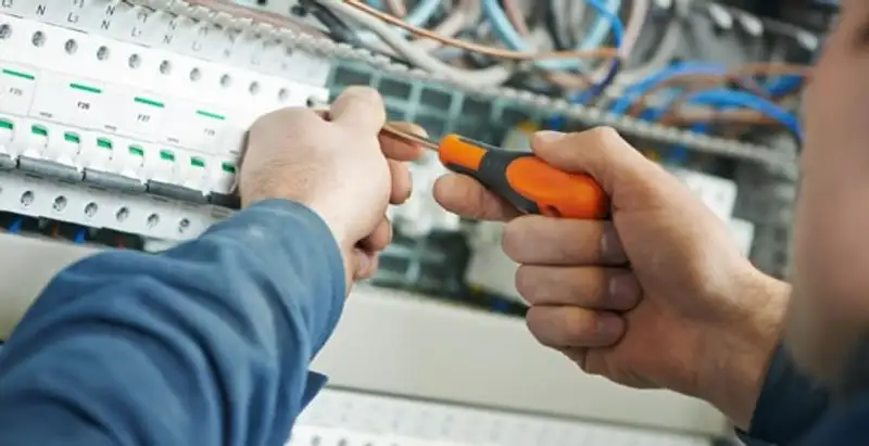 electrical service showing licensed electrician performing electrical panel maintenance and adjustments in San Jose, CA