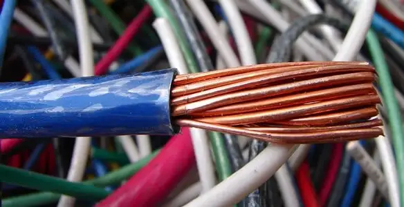electrical wiring services showing exposed copper conductors and cable preparation in San Jose, CA