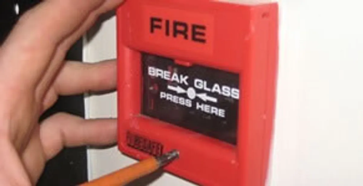 fire alarm installation service showing manual fire alarm pull station installed by licensed electricians in San Jose, CA