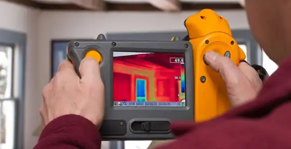home energy audit service capturing thermal readings to analyze insulation and electrical efficiency in San Jose, CA