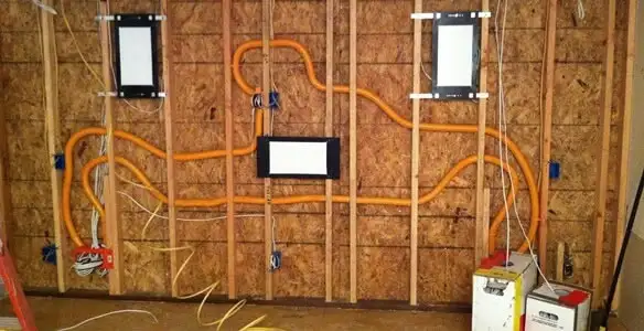 new construction wiring project displaying complete electrical system layout installed by professionals in San Jose, CA