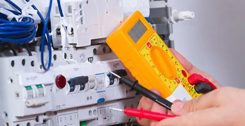 Residential electrician testing home electrical panel for safety and performance in San Jose, CA