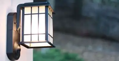 security light installation services with professionally mounted exterior wall light in San Jose, CA