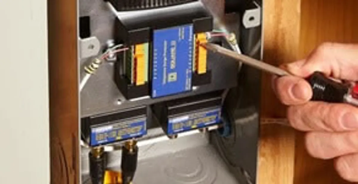 Whole home surge protection device being installed by a licensed electrician to protect electrical systems in San Jose, CA