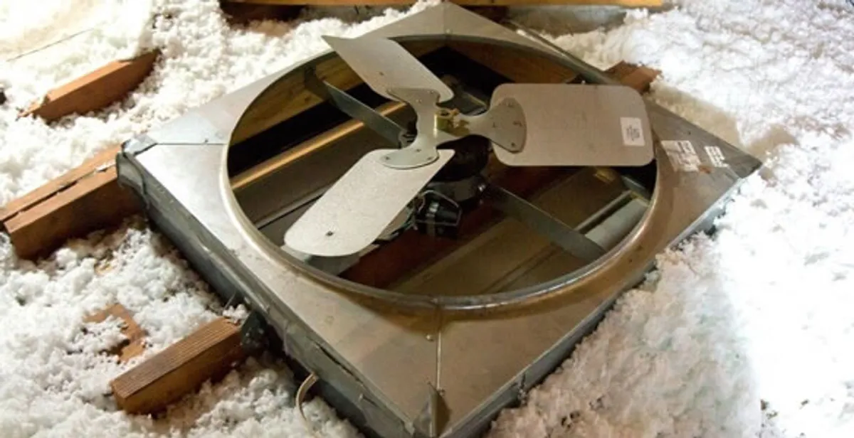 whole house fan installation services with attic-mounted ventilation unit in San Jose, CA