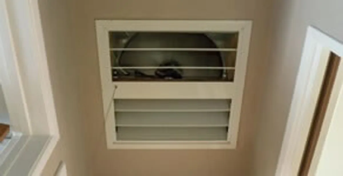 whole house fan installation services with ceiling-mounted ventilation system in San Jose, CA